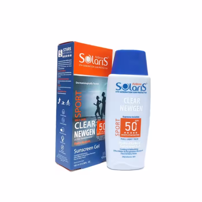 ژل هیدروالکلی ضدآفتاب کلیر نیوژنSPF 50 سولاریس آردن