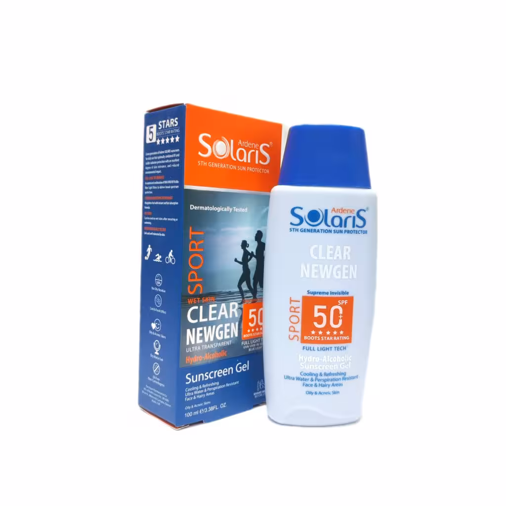ژل هیدروالکلی ضدآفتاب کلیر نیوژنSPF 50 سولاریس آردن