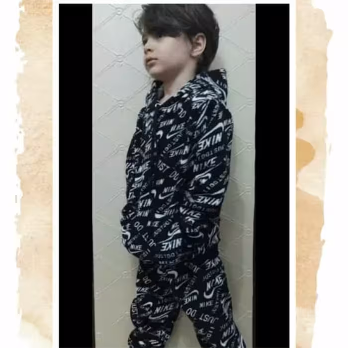 ست هودی وشلوار مخمل اسپرت زمستانه مدل نایک سایز 2تا9 سال