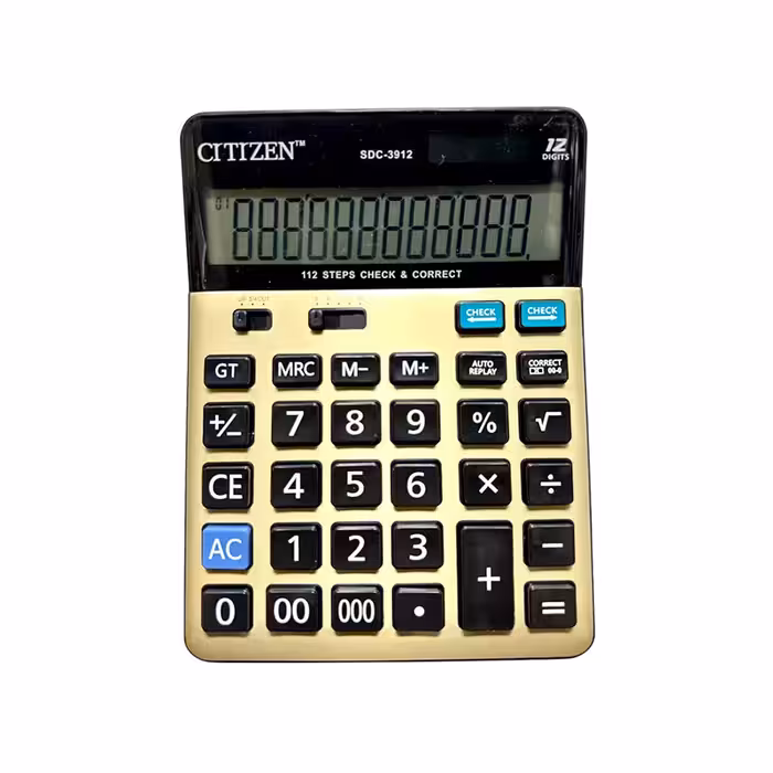 ماشین حساب سیتیزن CITIZEN SDC-3912
