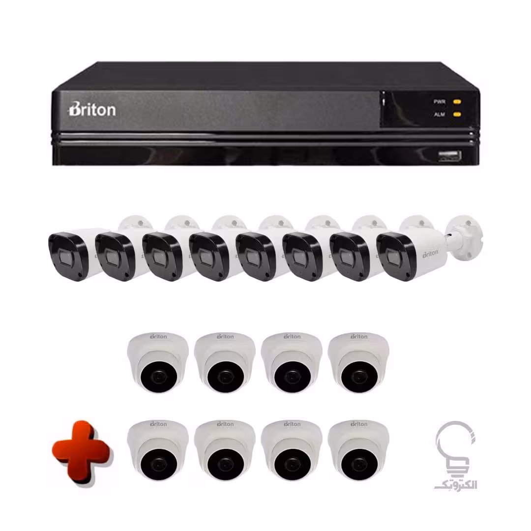پکیج اقتصادی 16 کانال دوربین مداربسته و دستگاه DVR برایتون