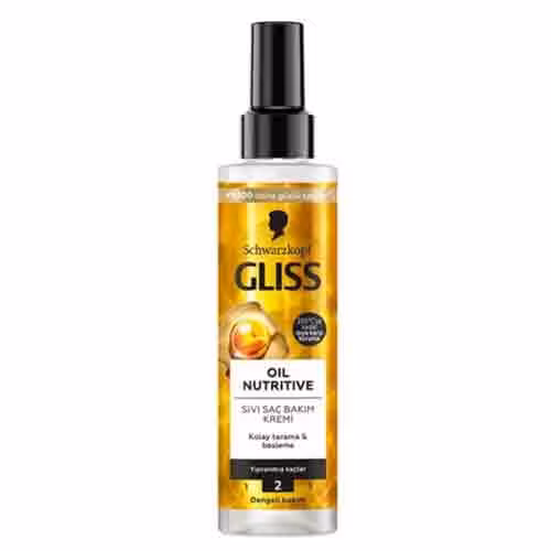 اسپری دو فاز مو اسلووانیای گلیس GLISS – Oil Nutritive حاوی روغن های مغذی (طرح جدید) 200 میل