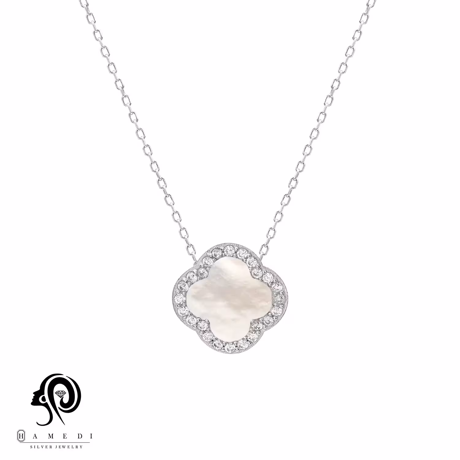 گردنبند نقره زنانه ونکلیف مدل KEC C28