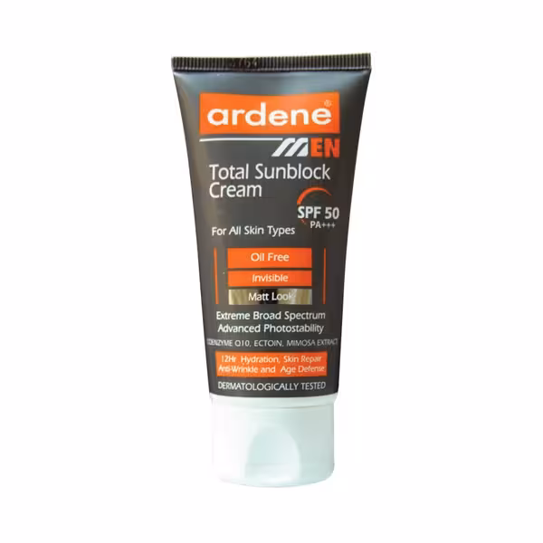 آردن کرم ضدآفتاب SPF50 چندکاره آقایان مناسب انواع پوست 50 گرم - داروکاو