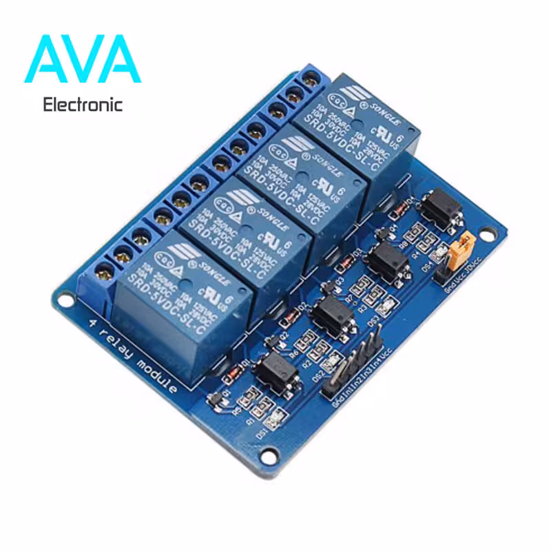 ماژول رله 4 کانال 5 ولت