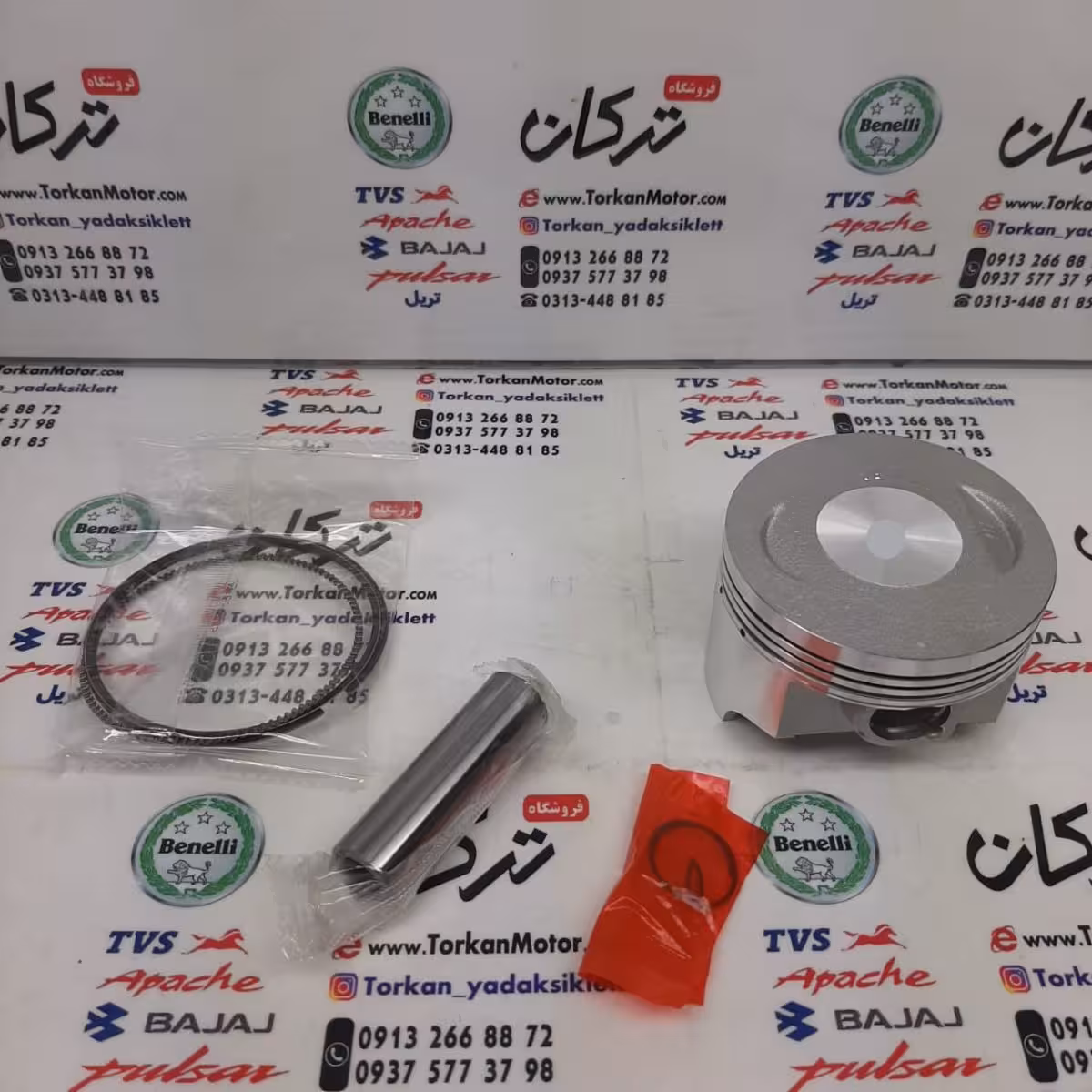 رینگ و پیستون ( پستان ) موتور CB 200 سی بی شرکتی ( سایز 0/100 )