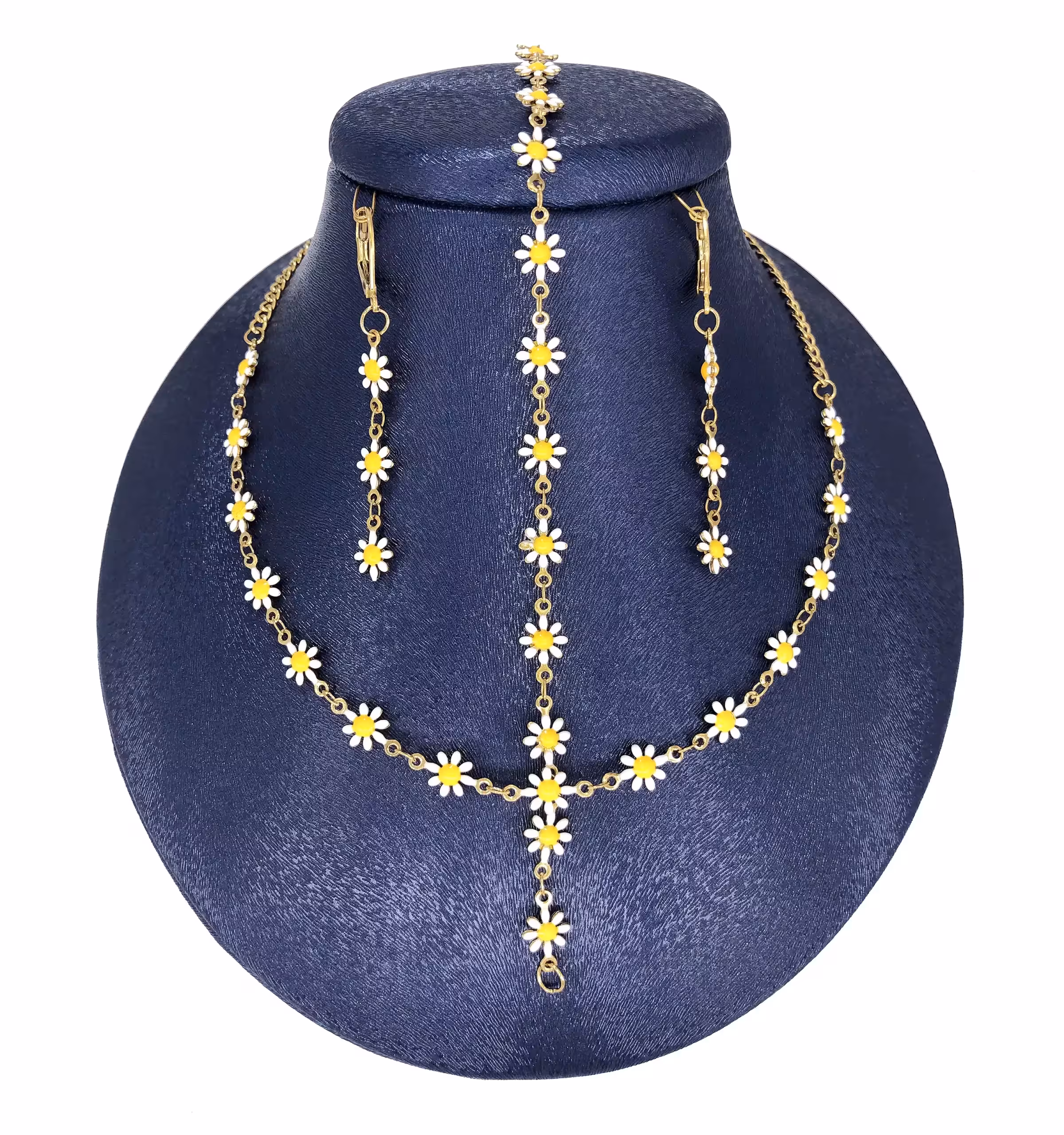 سرویس بابونه (گردنبند، دستبند، گوشواره)