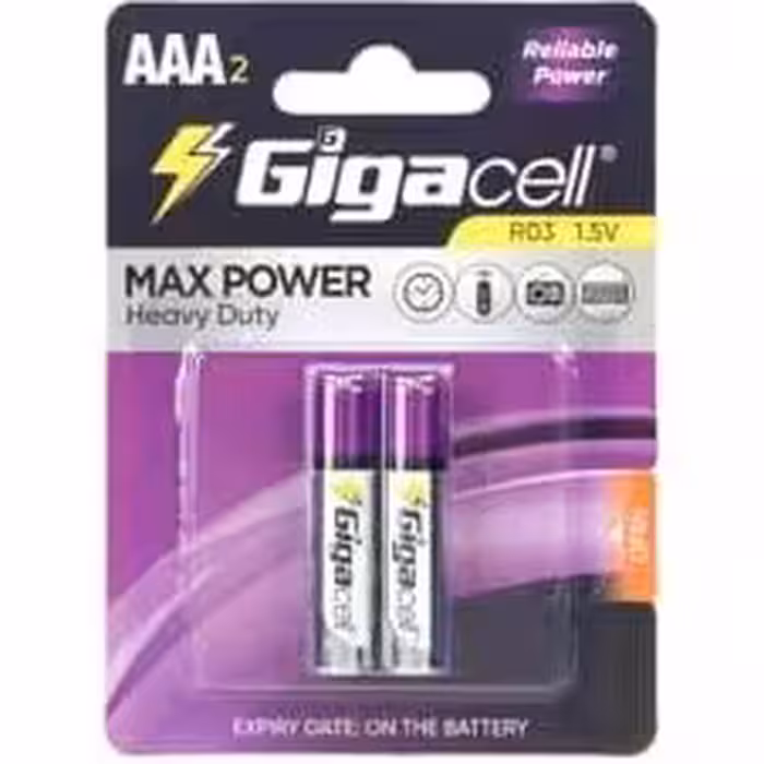 باتری نیم قلمی Gigacell مدل Max Power دو عددی