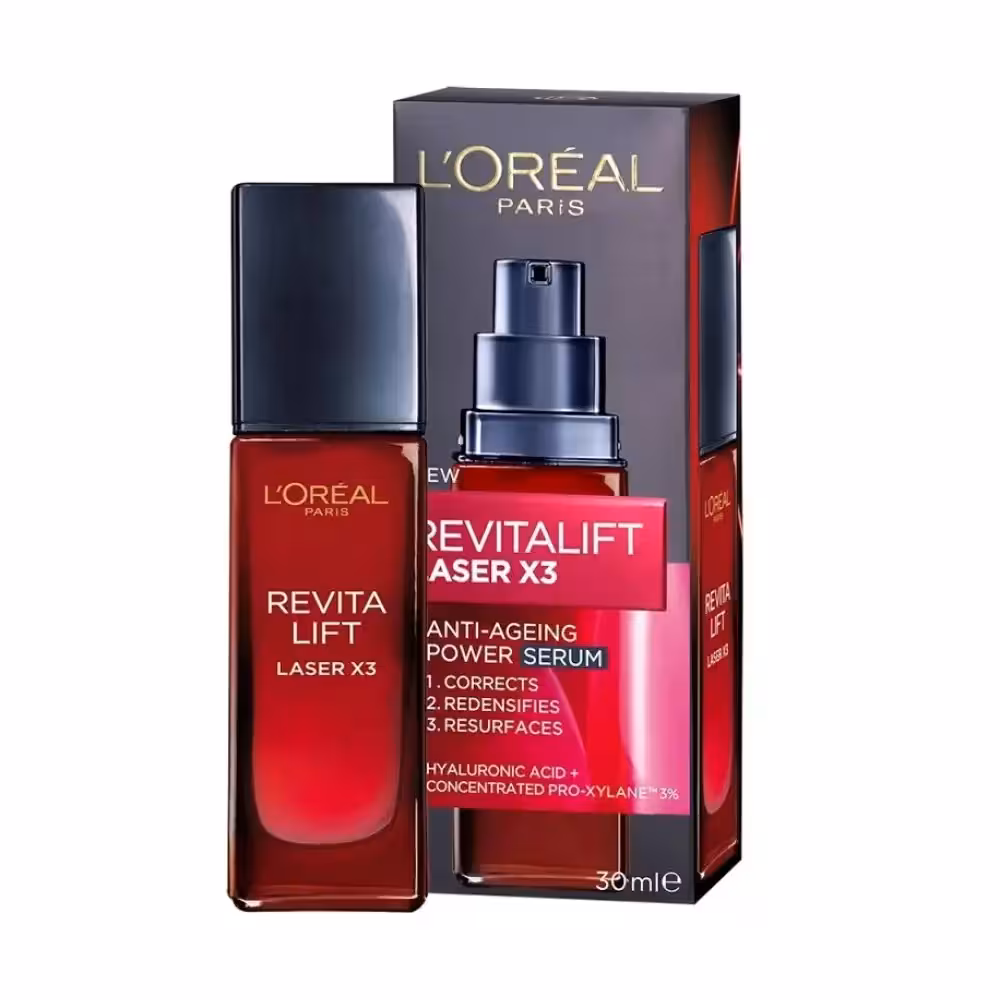 سرم ضد چروک لیفت لیزر لورال Loreal Revitalift Laser X3 حجم 30 میل