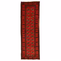 فرش دستباف قدیمی دو متری ترکمن