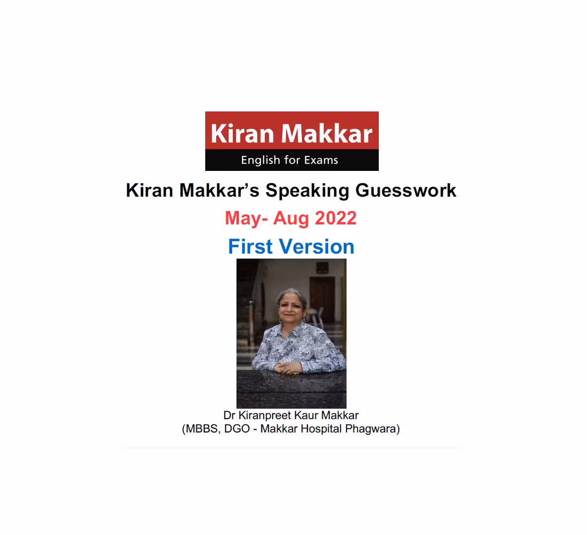 کتاب Kiran Makkar s Speaking Guesswork May Aug 2022 Final Version ماکار اسپیکینگ