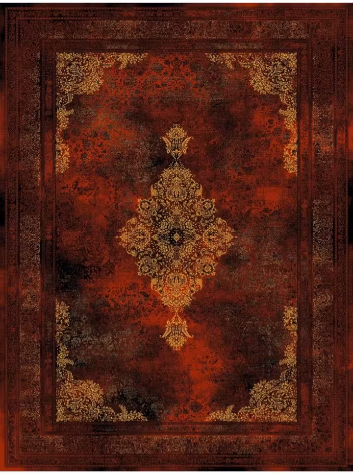 فرش ماشینی کاشان700شانه تراکم 2550صددرصد اکرولیک mg