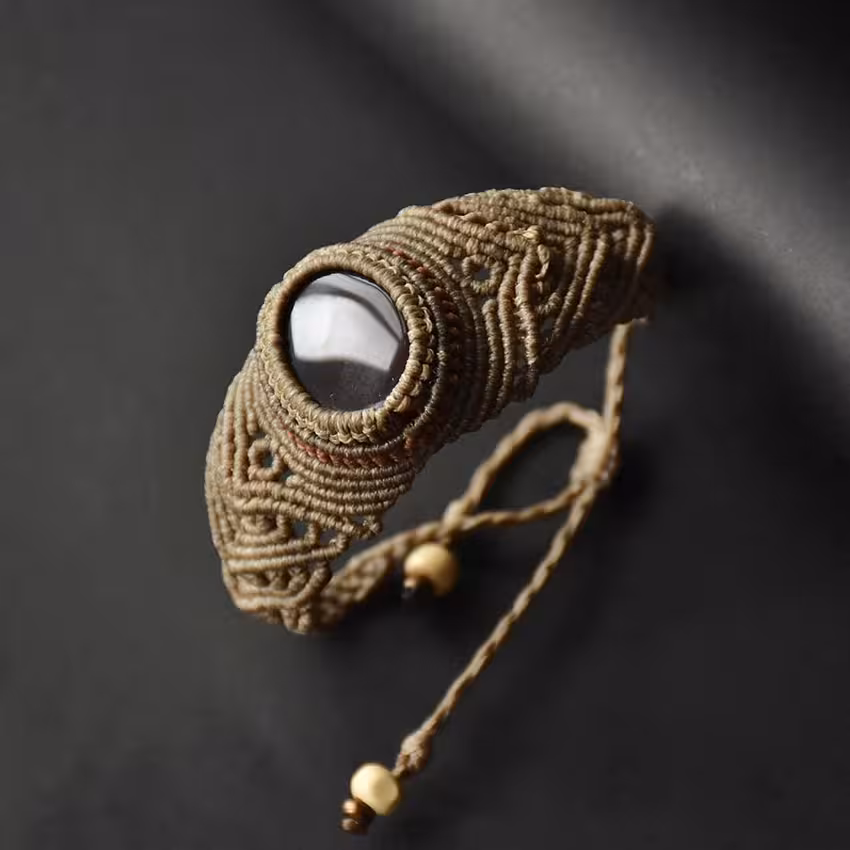 دستبند سنگ عقیق جگری