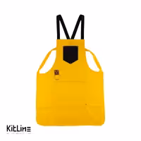 پیشبند ترگال زرد خرج کار مشکی مدل آرسین تک فرم