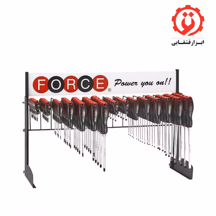 سری پیچ گوشتی تخت و چهارسو همراه با استند 75 عددی فورس مدل 2751