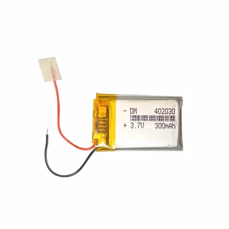 باتری لیتیوم یونی قابل شارژ مدل DM-402030 ظرفیت 300 میلی‌آمپر ساعت