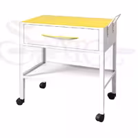 ترولی بیمارستانی کشودار با رویه شیشه ای و چرخ قفل دار TR 409 برند navidekbatan