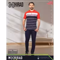 ست تیشرت و شلوار دورس مردانه مدل 30682 برند هیراد نخ پنیه سایز XL کد 40235