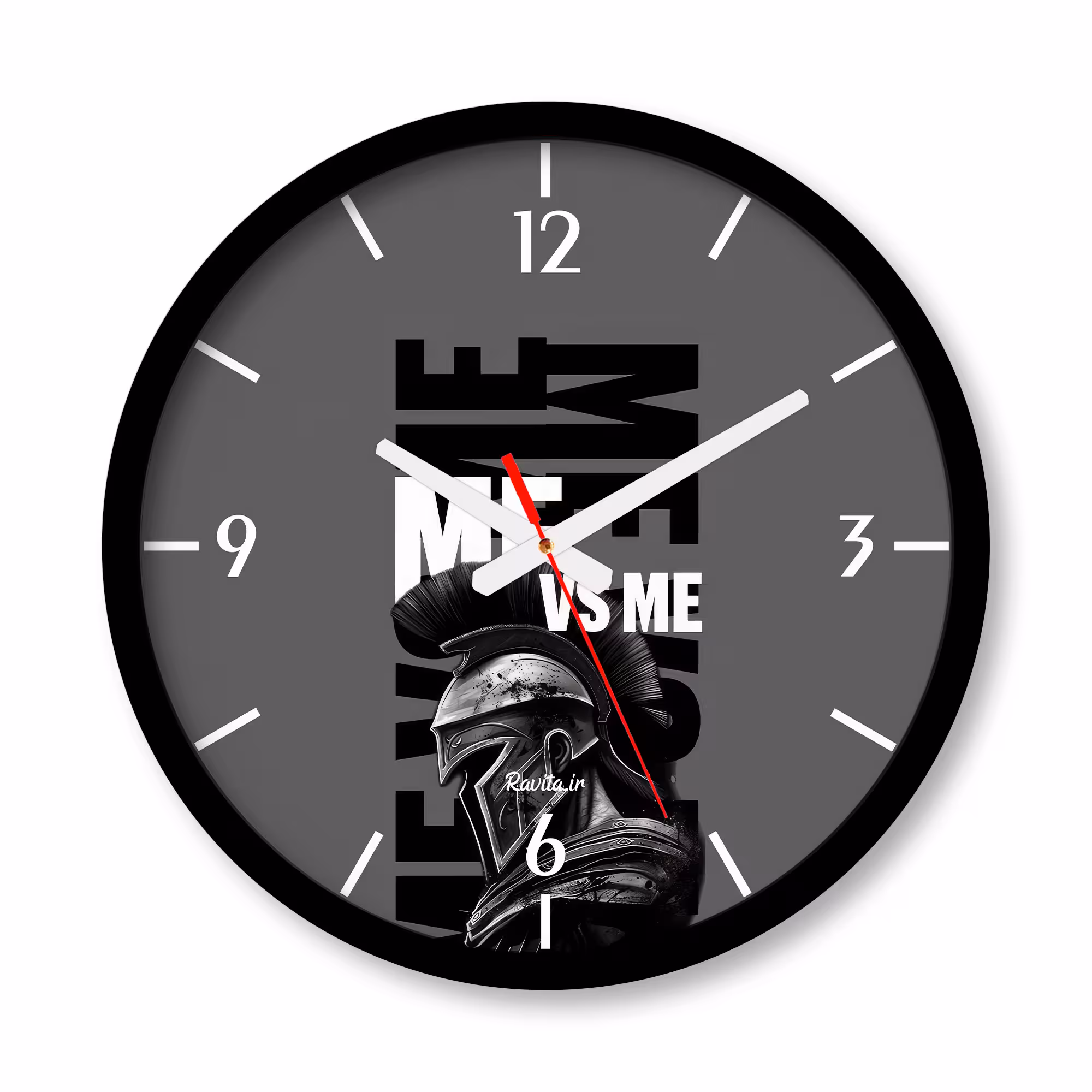 ساعت دیواری بزرگ راویتا طرح جملات انگیزشی - Motivational quotes کد 3695