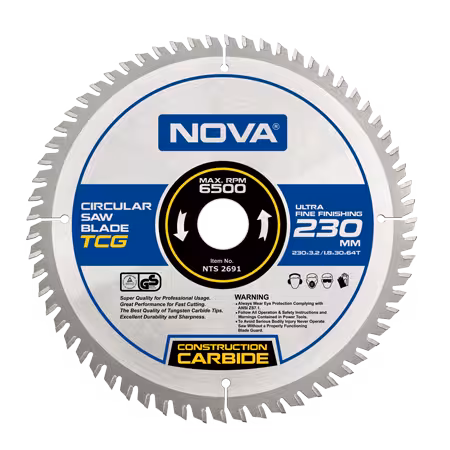 تیغ اره الماسه MDF بر 230 میلیمتری نووا مدل 2691