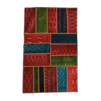 فرش دستباف یک و نیم متری طرح چهل تکه کد 40206128