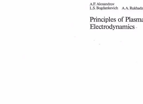 خرید و دانلود نسخه کامل کتاب Principles of plasma electrodynamics