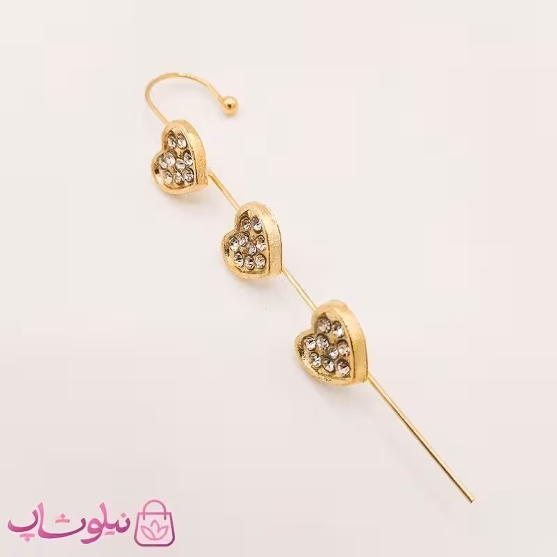 گوشواره زنانه کراس طرح قلب