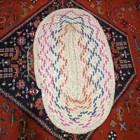 سفره حصیری بیضی شکل طول 123 عرض 73 سانتیمتر 