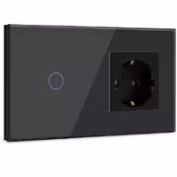 کلید لمسی BSEED با پریز یک طرفه ( کلید دیواری با نمایشگر LED )