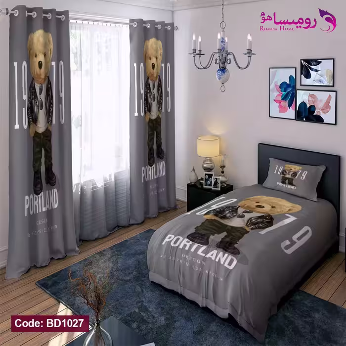قیمت و خرید روتختی طرح خرس خوشتیپ یک نفره برند دکو کد BD1027