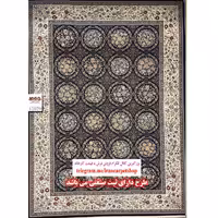 فرش 1200 شانه زمینه سرمه ای بزرگمهر کاشان – کد 12029