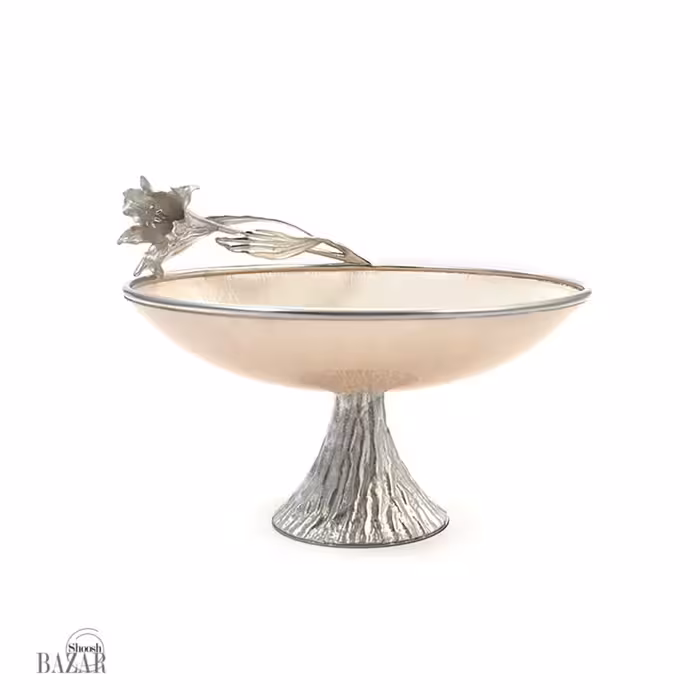 ظرف پذیرایی شیشه ای صدفی مدل لیلیوم کد 3230457