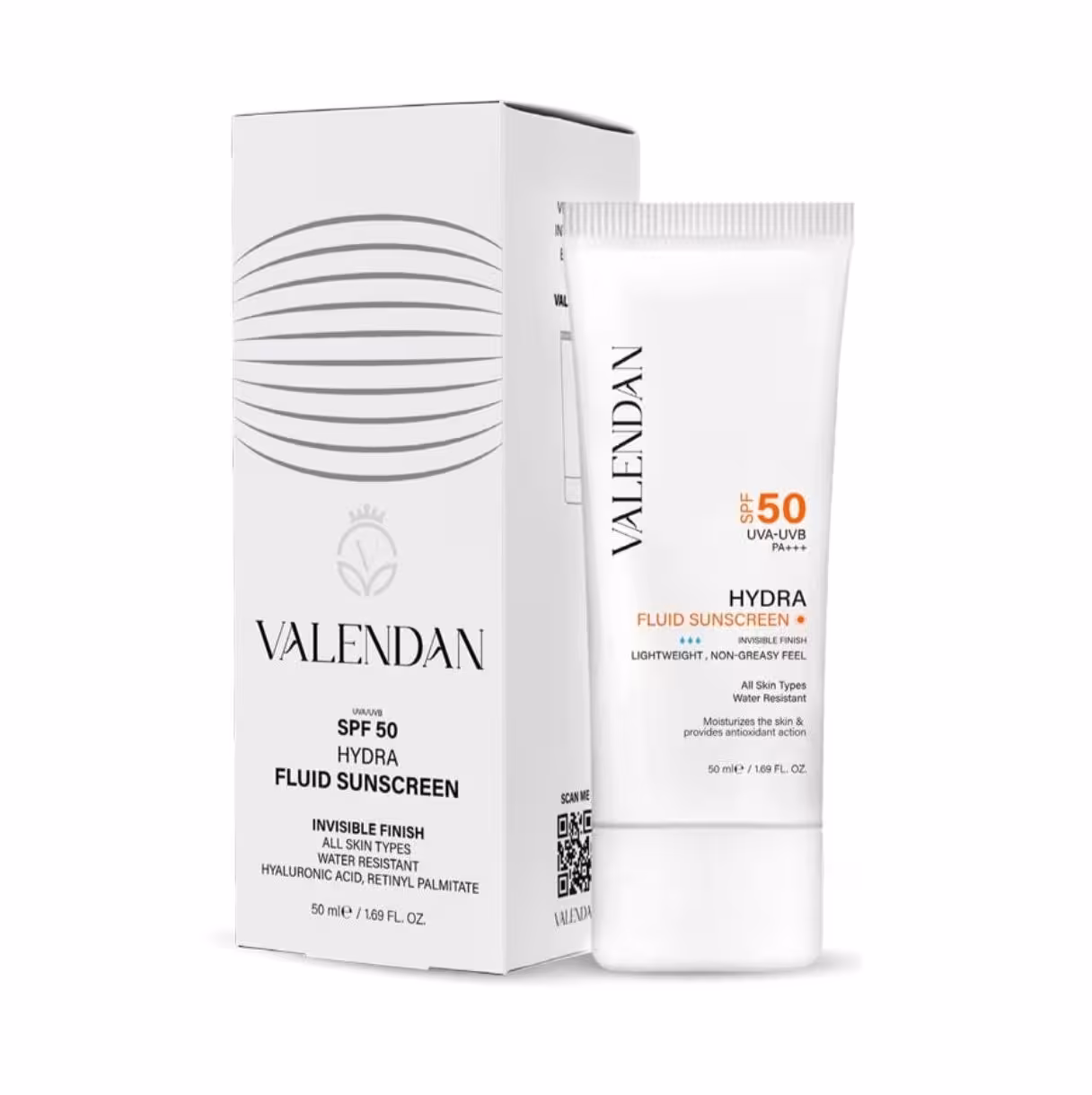 ضدآفتاب فلوئیدی آبرسان بی رنگ SPF50 ولندان 50ml