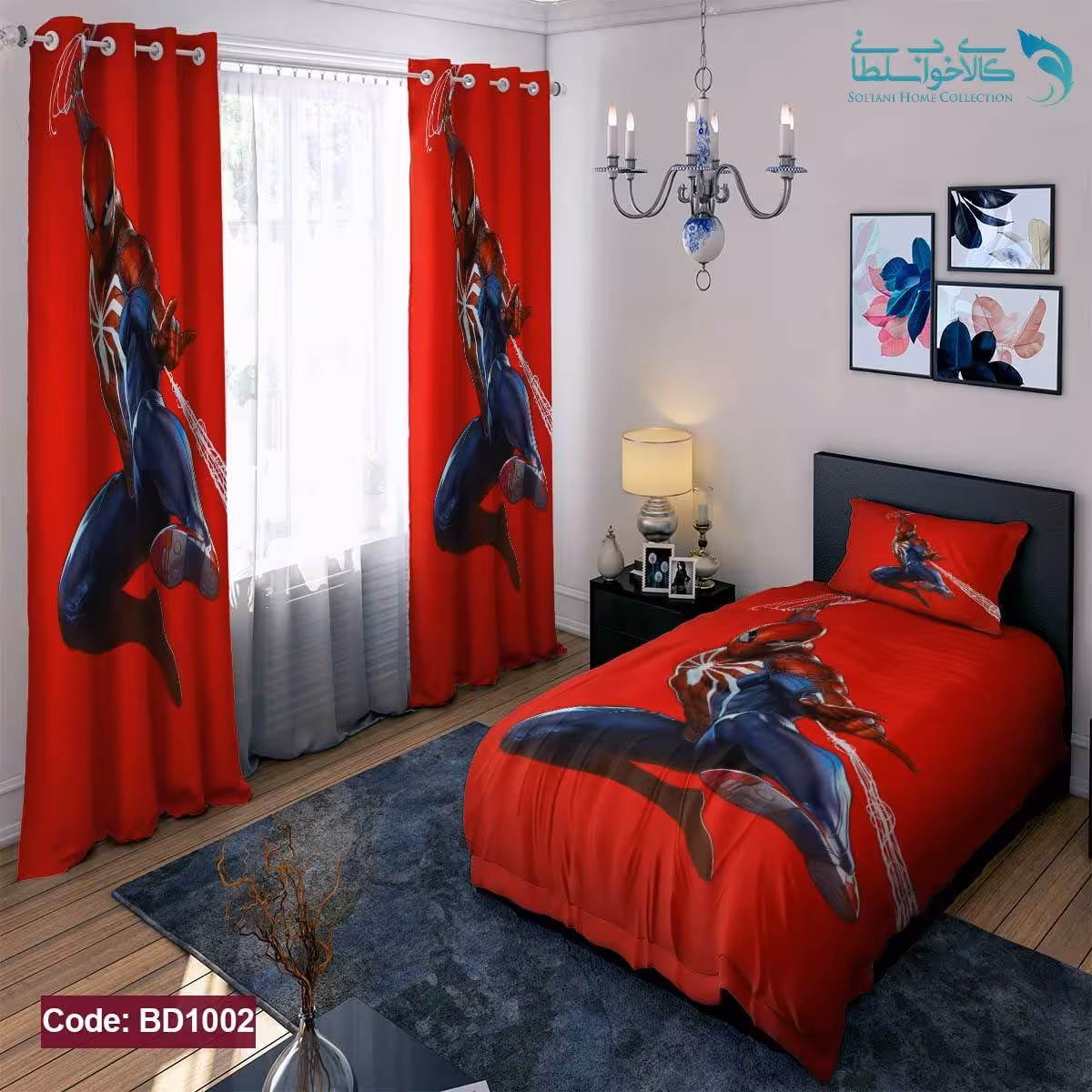 روتختی طرح مرد عنکبوتی یکنفره کد BD1002