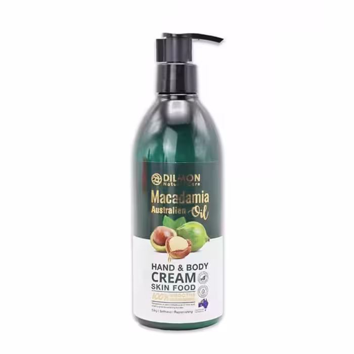 کرم مرطوب کننده دست و بدن دیلمون حاوی روغن ماکادمیا حجم 350 میلی لیتر | Dilmon Macadamia Hand And Body Cream 350 ml