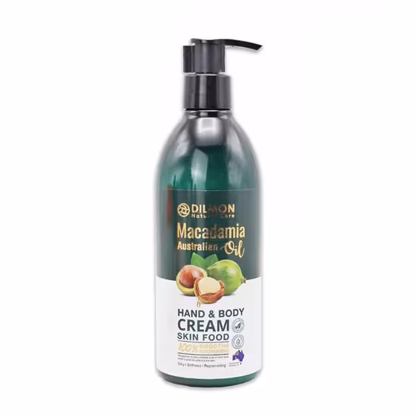 کرم مرطوب کننده دست و بدن دیلمون حاوی روغن ماکادمیا حجم 350 میلی لیتر | Dilmon Macadamia Hand And Body Cream 350 ml
