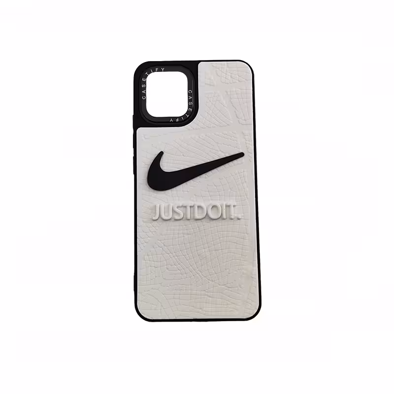 قاب گوشی سامسونگ A03 طرح دار برجسته سفید JUST DO IT