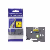 BLACK ON YELLOW Brother TZ2-631 Label Tape لیبل زن