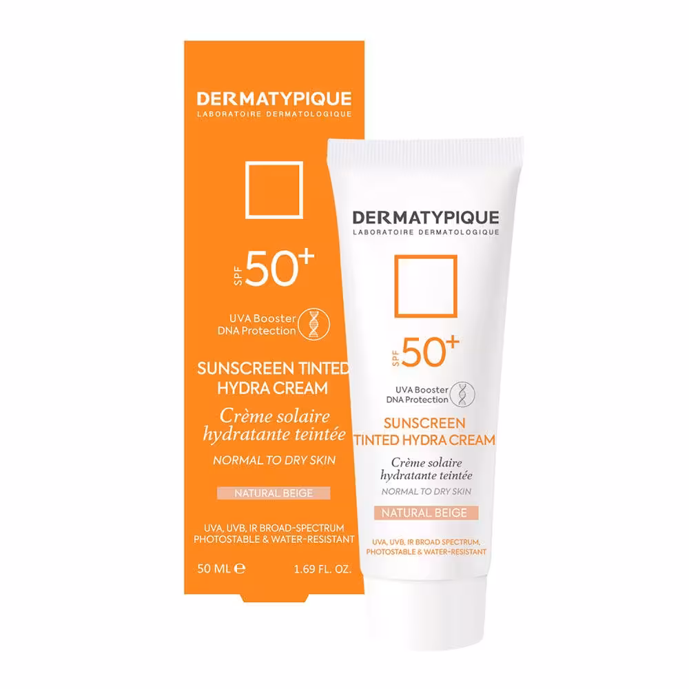 درماتیپیک ضد آفتاب رنگی هیدرا پوست خشک SPF50 (بژ طبیعی)