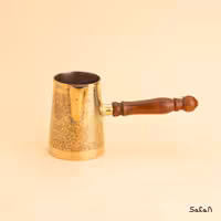 قهوه جوش برنجی طلایی بدون در مدل ژالین سایز 2