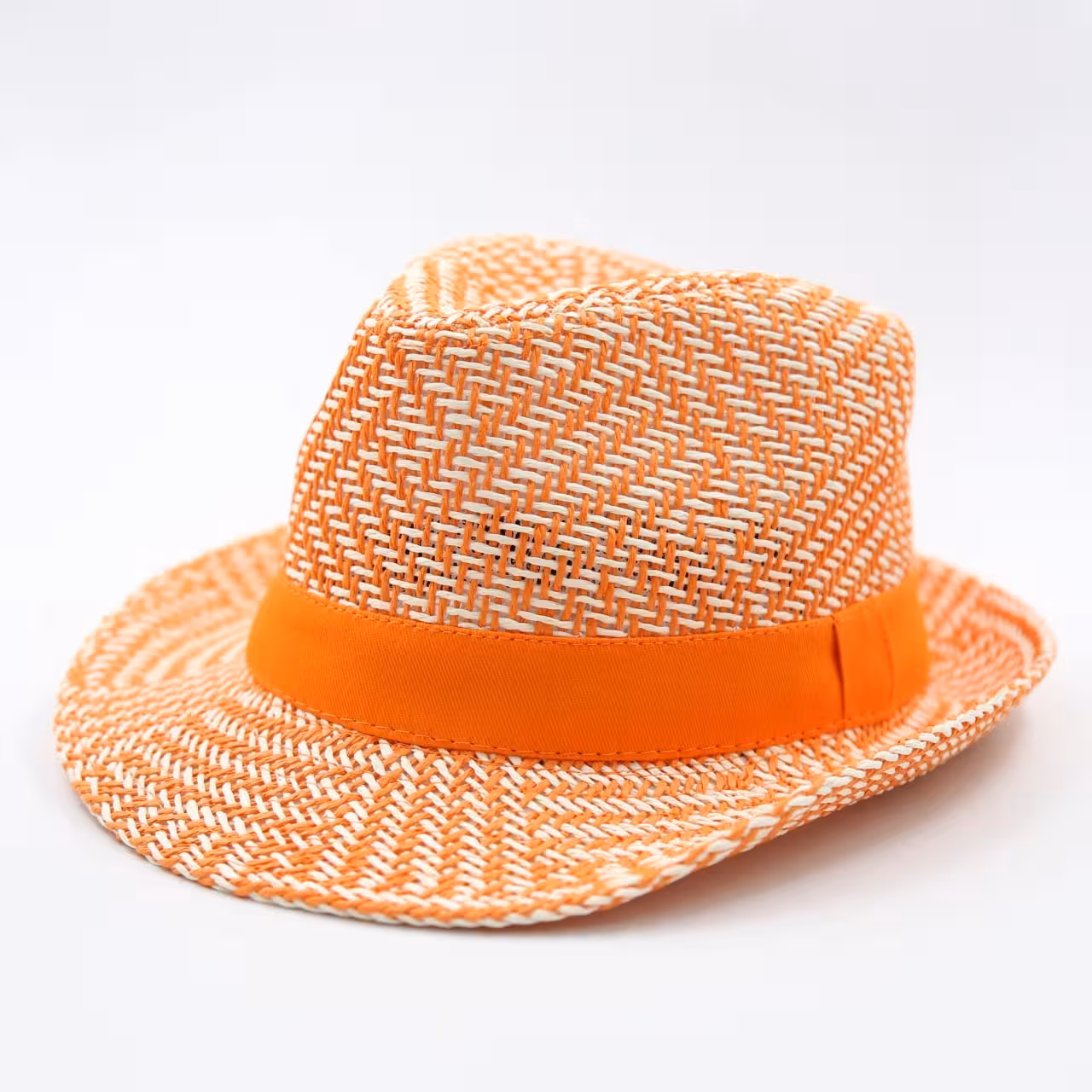 کلاه شاپو حصیری طرح بافت