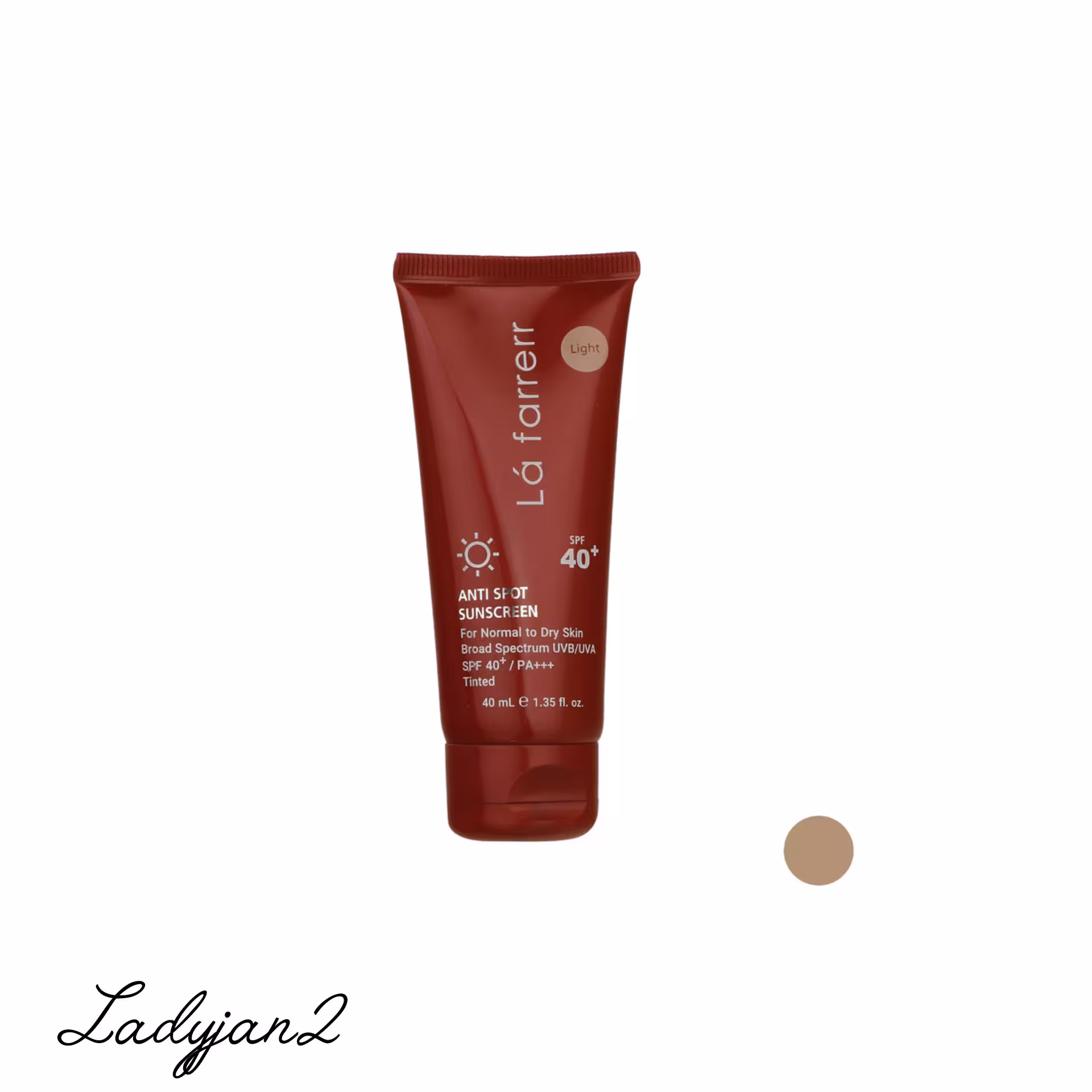کرم ضدآفتاب و ضد لک رنگی لافارر مدل SPF 40-Light مناسب پوست های خشک و معمولی حجم 40 میلی لیتر