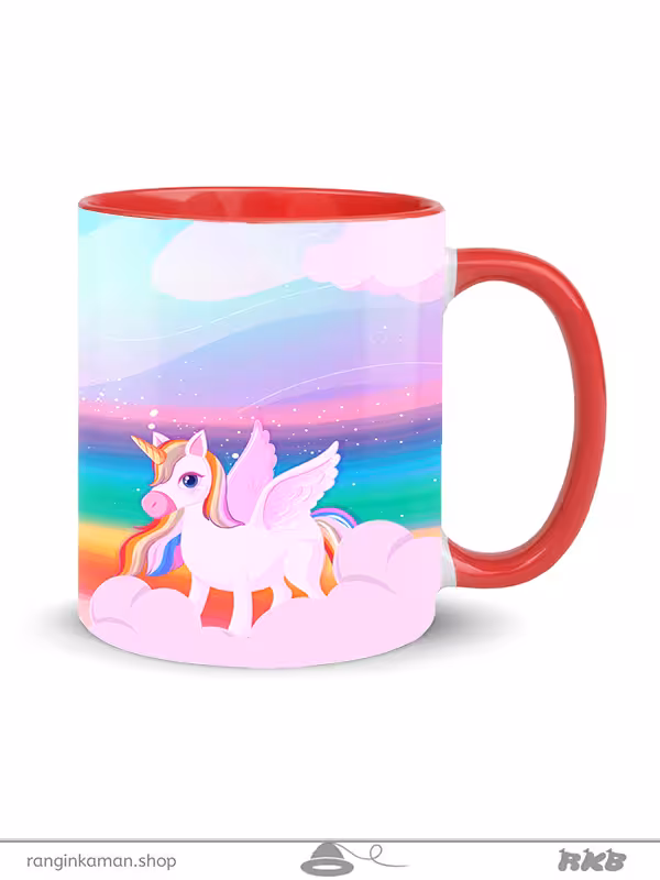 ماگ سرامیکی طرح یونیکورن پروازی چاپی