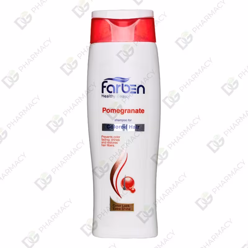 شامپو موهای رنگ شده فاربن با عصاره انار حجم 250 میل | Farben Pomegranate Colored Hair Shampoo 250ml دیجی فارماسی