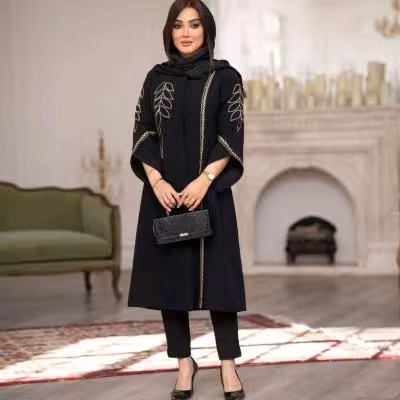 مانتو مجلسی مشکی.موجودی بگیرگل من