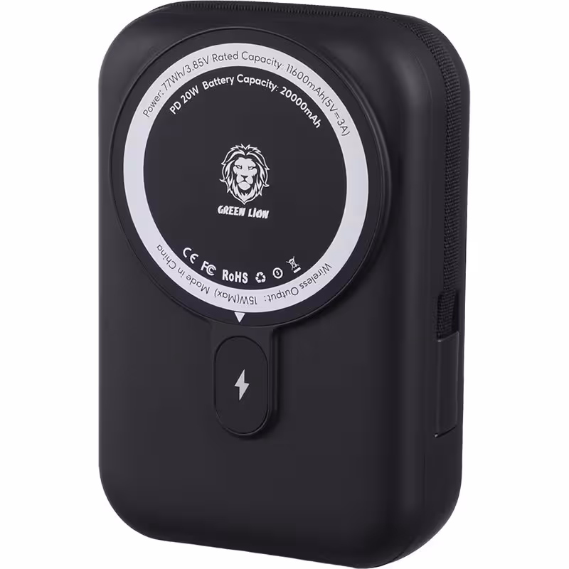 پاور بانک بی سیم فست شارژ 20000 گرین لاین Green Lion Monaco PD 20W