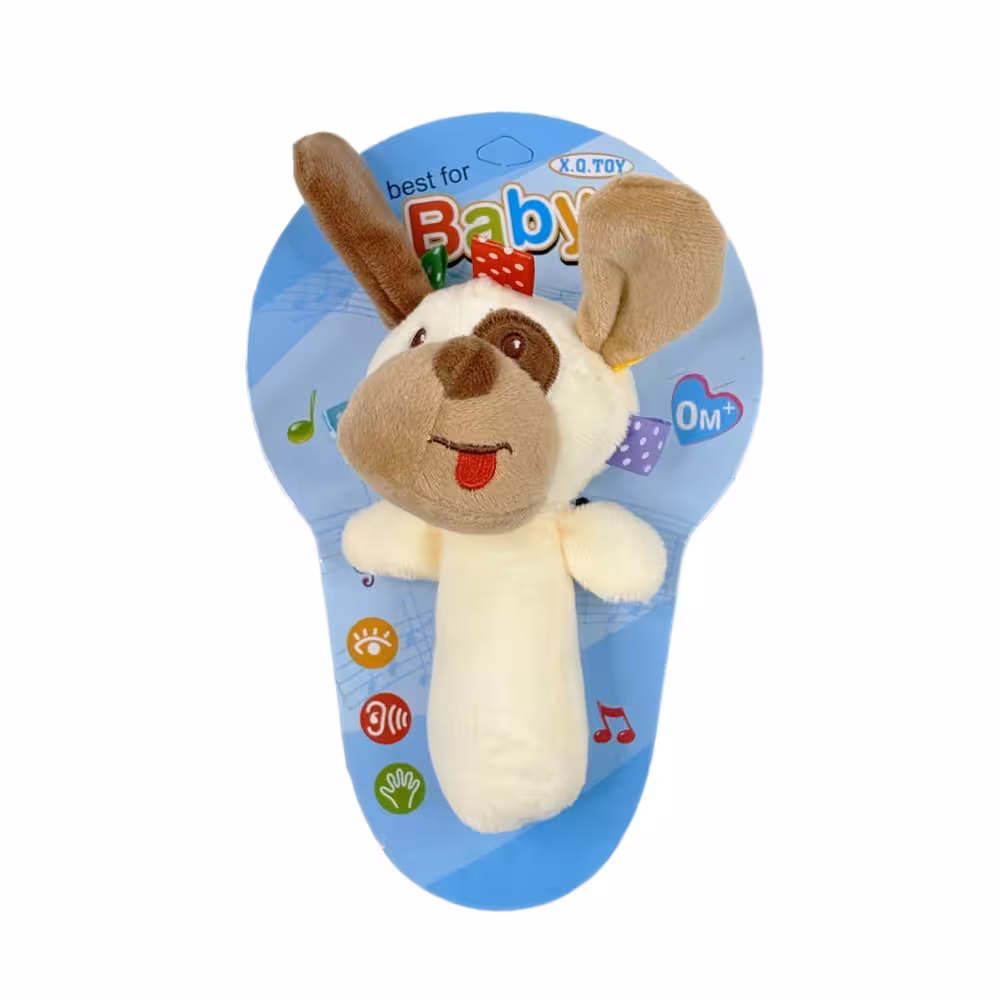 اسباب بازی عروسک جغجغه ای سگ گوش دراز