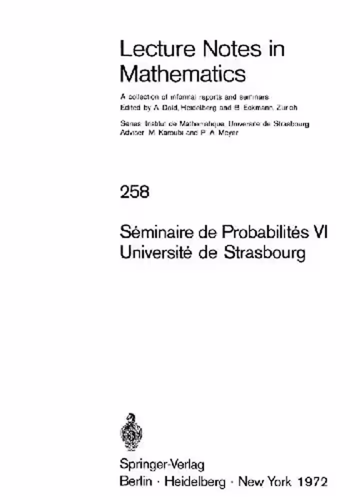 خرید و دانلود نسخه کامل کتاب Séminaire de Probabilités VI