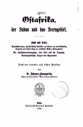 خرید و دانلود نسخه کامل کتاب Ostafrika, der Sudan und das Seeengebiet. Land und Leute
