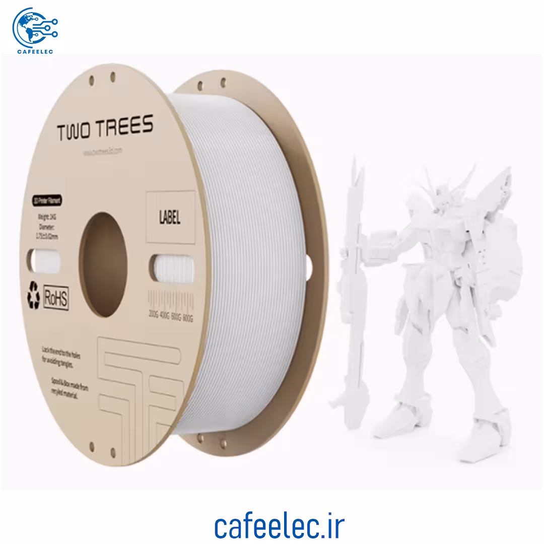 خرید و قیمت فیلامنت PETG برند TWO TREES سفید (1 کیلو گرم)